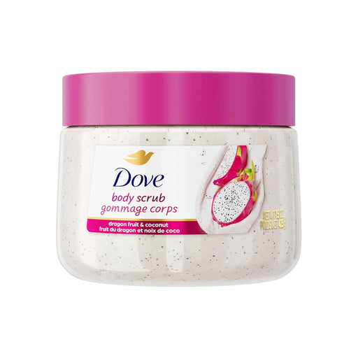 Body Scrub Dragon Fruit & Coconut Cream Body Scrub Exfoliates and Deeply Nourishes for Smooth, Radiant Skin 15 Oz