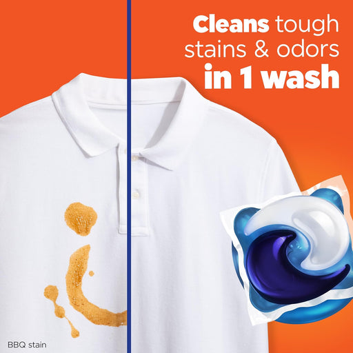 PODS Laundry Detergent Pacs, 3-In-1 Stain Remover, Odor Fighter, Color Protector, 112 Count, HE Compatible, Spring Meadow Scent