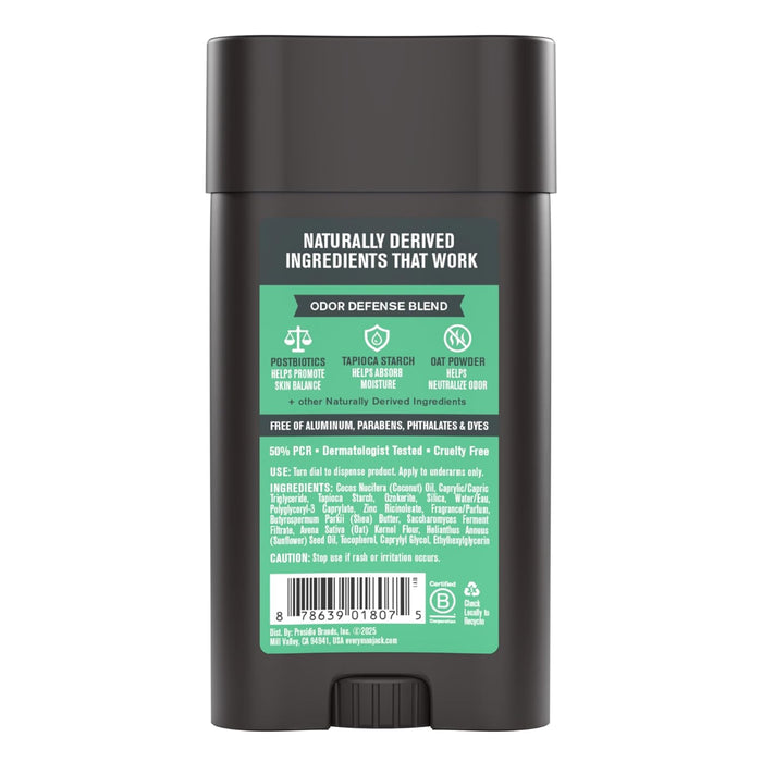 Men'S Pro Deodorant - 48-Hour Odor Defense Blend - Aluminum Free - Contains Postbiotics, Tapioca Stach & Oat Powder - Coastal Surf Scent - 2.6 Oz - 1 Pack