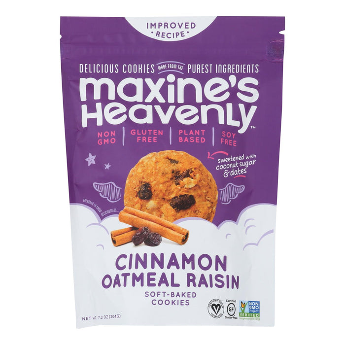 Maxine's Heavenly - Cookies Cinnamon Oatmeal Raisin - Case Of 8-7.2 Oz