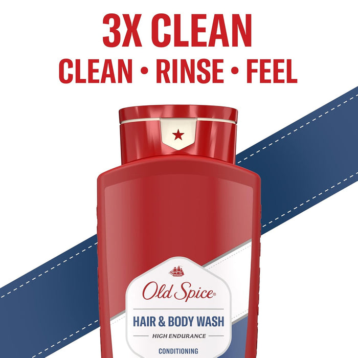 Refreshing 2-In-1 Hair & Body Wash Conditioner for Men, High Endurance, 3X Defense, 24/7 Shower Fresh with Lasting Scent, Scented, 24 Oz