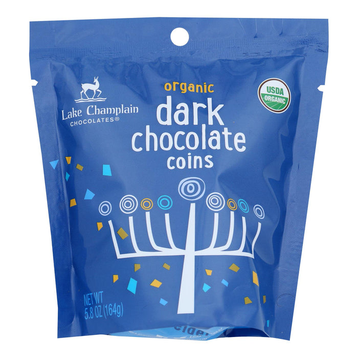 Lake Champlain Chocolates - Dark Chocolate Coin Hanukkah - Case Of 12 - 5.8 Oz