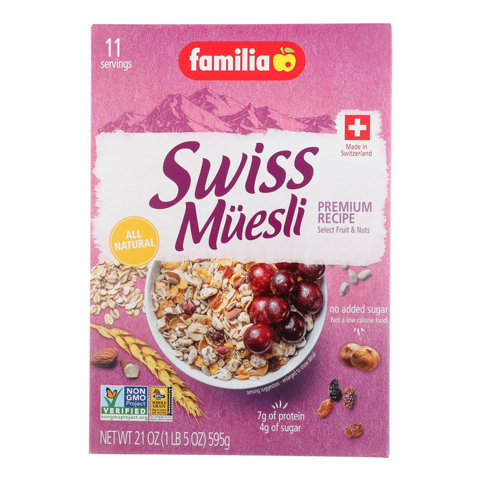 Familia Muesli Cereal - Sugar Free - Case Of 6 - 21 Oz.