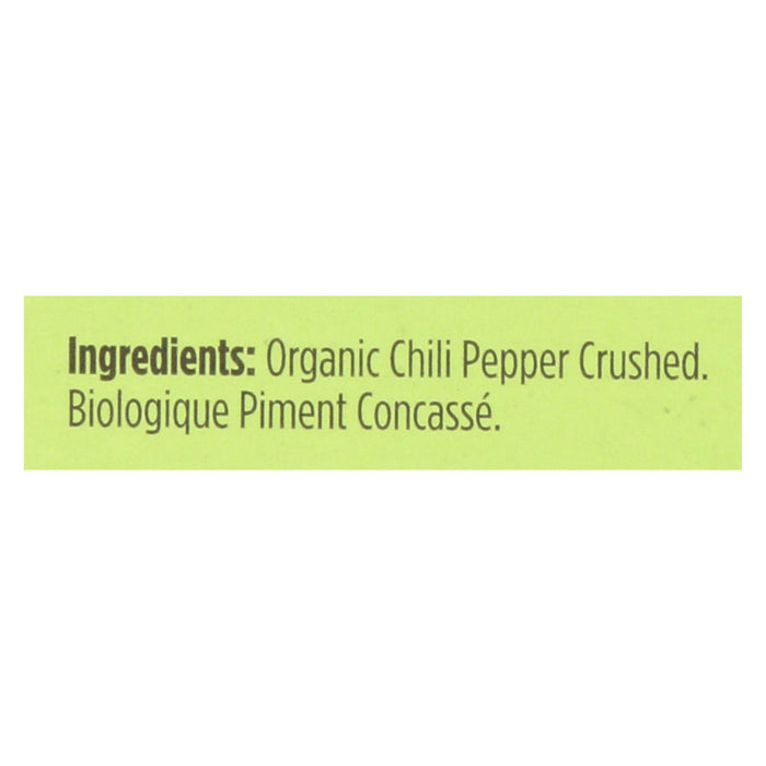 Spicely Organics - Organic Chili Pepper - Crushed - Case Of 6 - 0.3 Oz.