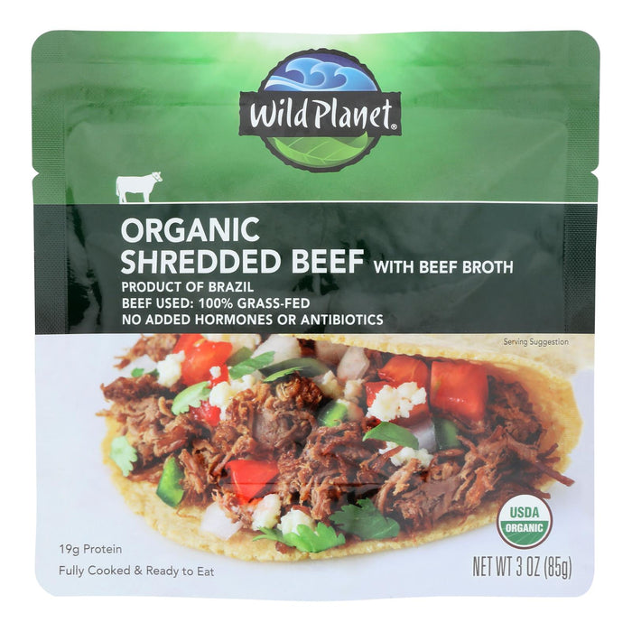 Wild Planet - Shredded Beef - Case Of 24-3 Oz