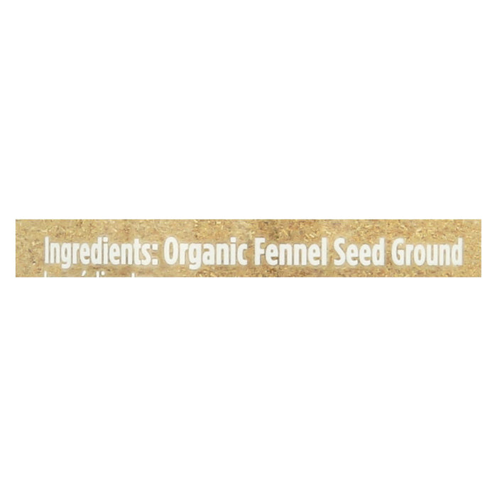 Spicely Organics - Organic Fennel - Ground - Case Of 3 - 1.3 Oz.