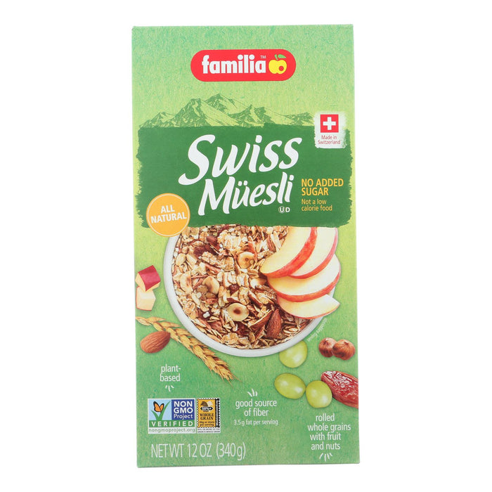 Familia Swiss Muesli - No Added Sugar - Case Of 6 - 12 Oz