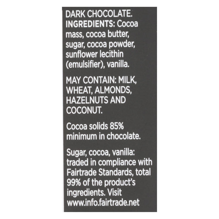 Divine - Bar Dark Chocolate 85% - Case Of 12 - 3 Oz