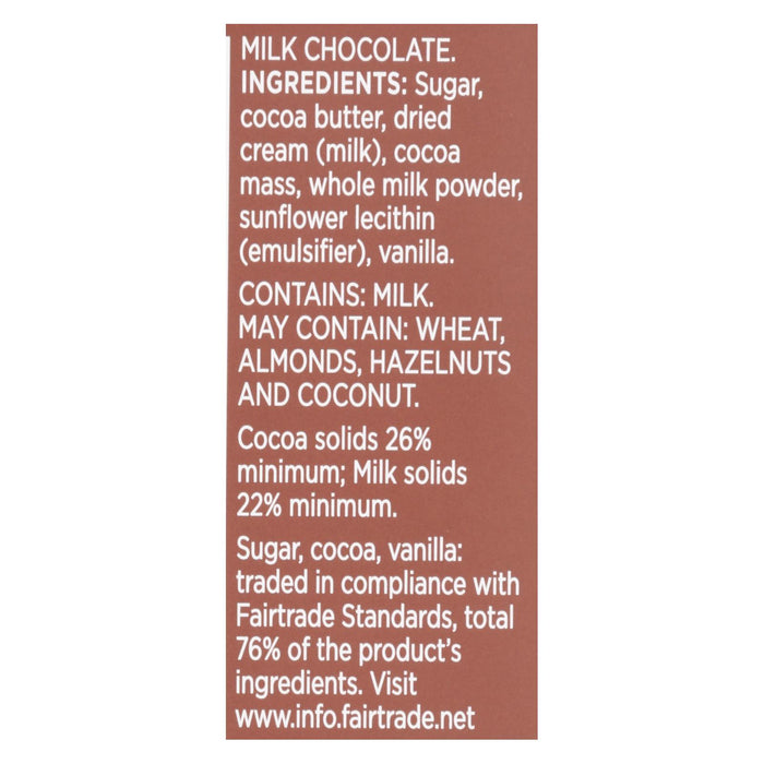 Divine - Bar Milk Chocolate - Case Of 12 - 3 Oz