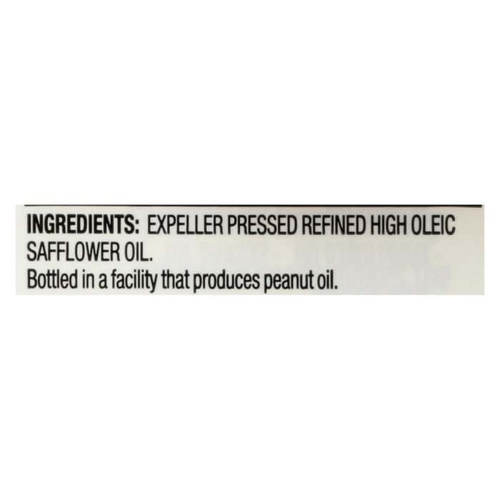 Spectrum Naturals High Heat Refined Safflower Oil - Case Of 12 - 32 Fl Oz.