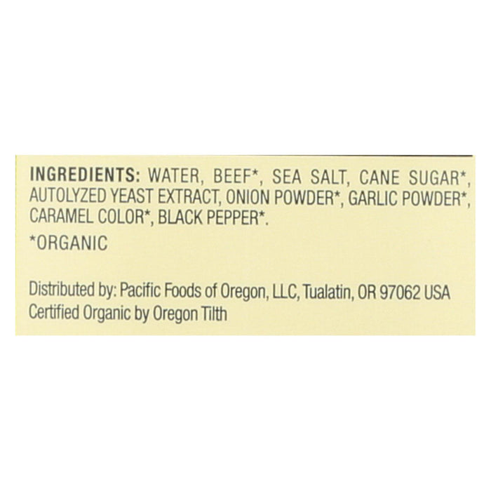 Pacific Natural Foods Beef Broth - Case Of 12 - 32 Fl Oz.