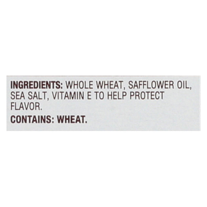 Back To Nature Harvest Whole Wheat Crackers - Whole Wheat Safflower Oil And Sea Salt - Case Of 12 - 8.5 Oz.