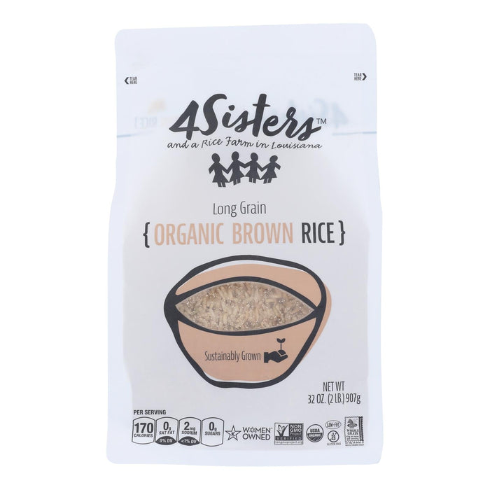 4 Sisters - Rice Og2 Brown Long Grain - Cs Of 6-2 Lb Biskets Pantry 