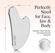 Stainless Steel Gua Sha Facial Tools - Guasha Tool for Face, Face Sculpting Tool, Jawline Shaper, Double Chin Reducer, Body Gua Sha Tools, Lymphatic Drainage Massager, Facial Skin Care - Silver