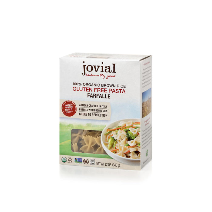 Jovial - Gluten Free Brown Rice Pasta - Farfalle - Case Of 12 - 12 Oz.