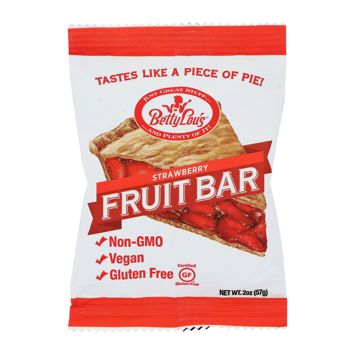 Betty Lou's Fruit Bar - Strawberry - Gluten Free - Case Of 12 - 2 Oz