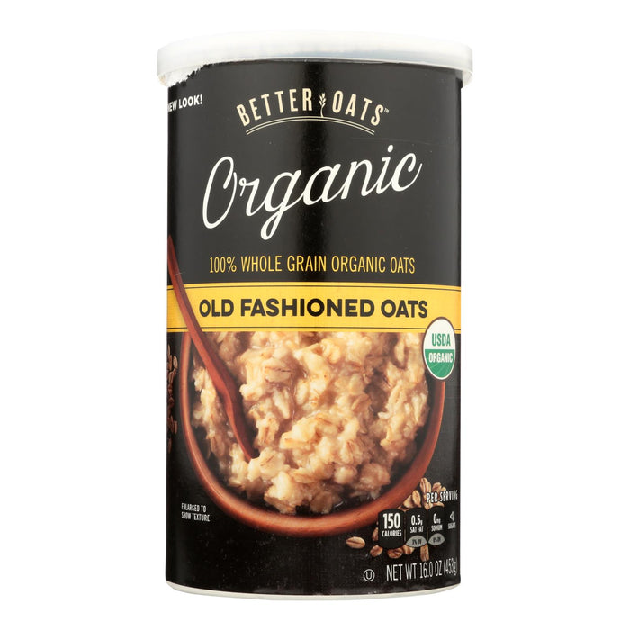 Better Oats Organic Cereal - Old Fashioned Oats - Case Of 12 - 16 Oz.