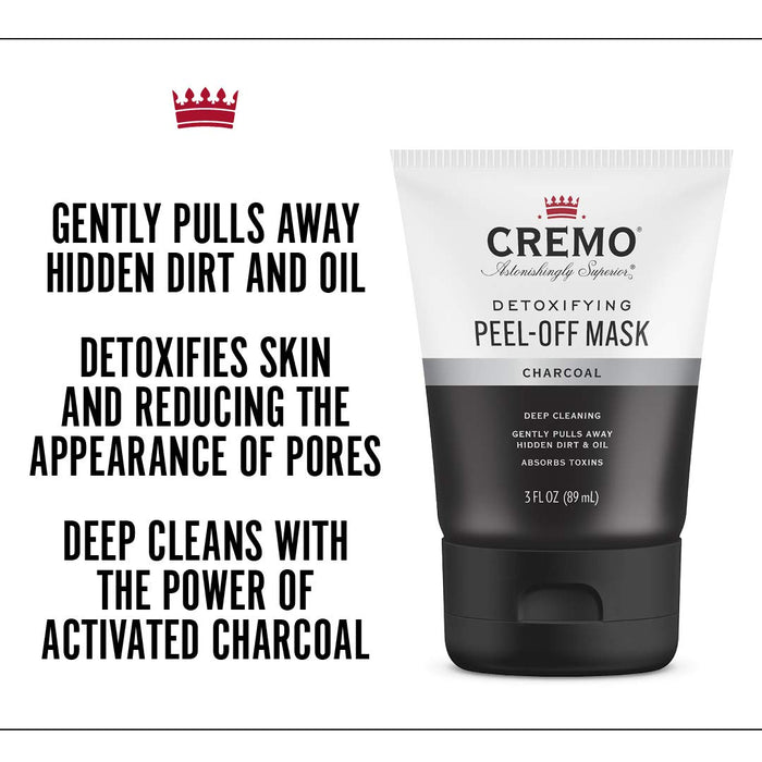 Cremo Detoxifying Peel-Off Mask Activated Charcoal,  3 Fl Oz