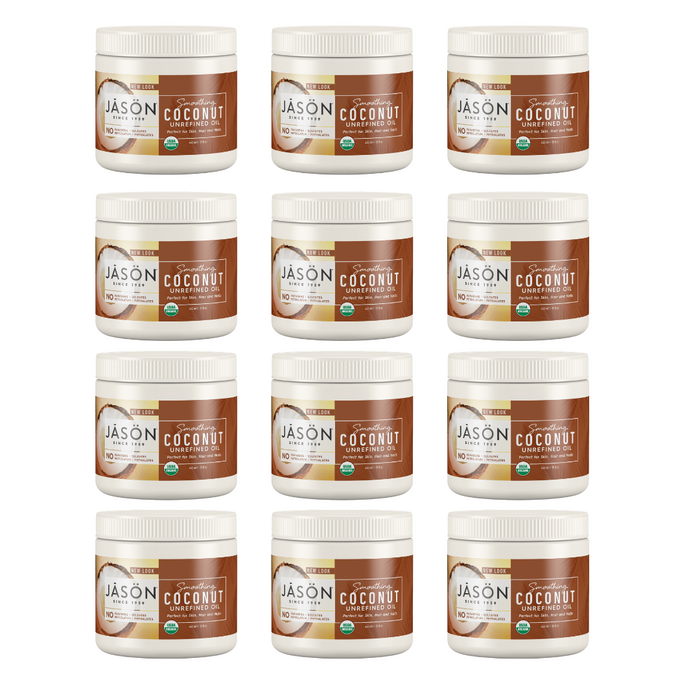 NEW Jason Smoothing Coconut Oil Unrefined 15oz - Case of 12