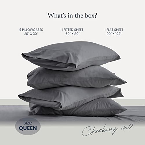 Belador Queen Sheet Set - Luxury 6 Piece, Silky Soft, Deep Pocket, Elastic Fit, Breathable Hotel Quality Bedding