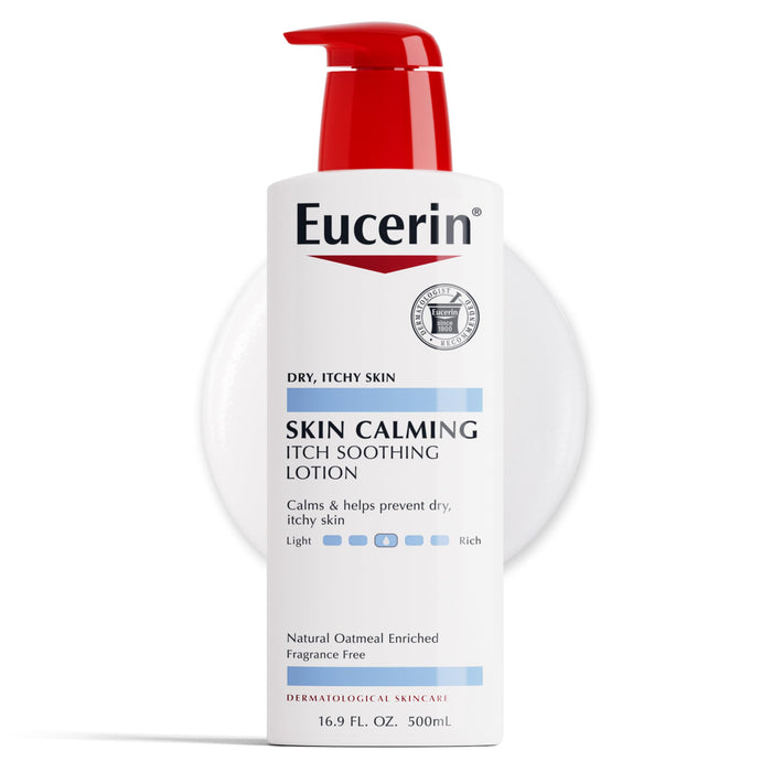 Eucerin Skin Calming Lotion - Full Body Lotion for Dry, Itchy Skin, Natural Oatmeal Enriched - 16.9 fl. oz Pump Bottle