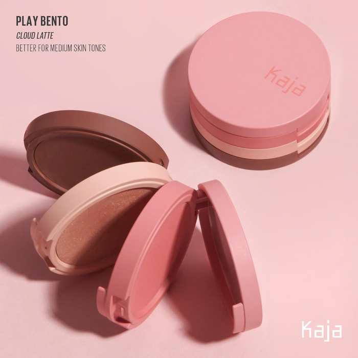 Kaja Play Bento 3-in-1 Sculpting Trio 02 Cloud Latte Blush Bronzer Highlighter