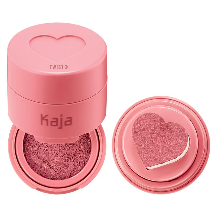 KAJA Blusher - Cheeky Stamp 06 Flirty | Kbeauty, Cute Makeup, Buildable & Blendable Shade with Heart-shaped Applicator, Sunkissed Finish, Travel size, Hygienic, Portable, Korean Makeup, 0.17 Oz