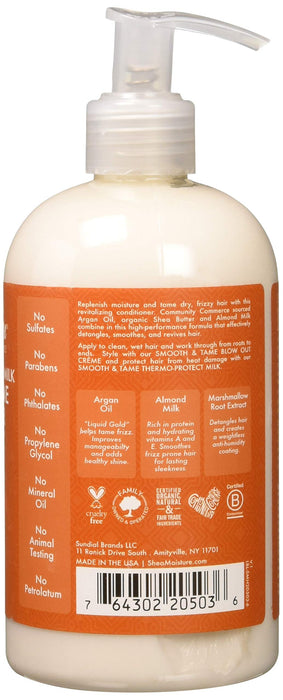 Shea Moisture Argan Oil & Almond Milk Smooth & Tame Conditioner for Unisex, 13 Ounce