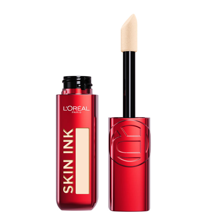 L'Oreal Paris Infallible Skin Ink 2-in-1 Foundation Concealer Hybrid Face Makeup, up to 48HR Transfer-Resistant with Buildable Light to Full Coverage, 265 Medium Neutral