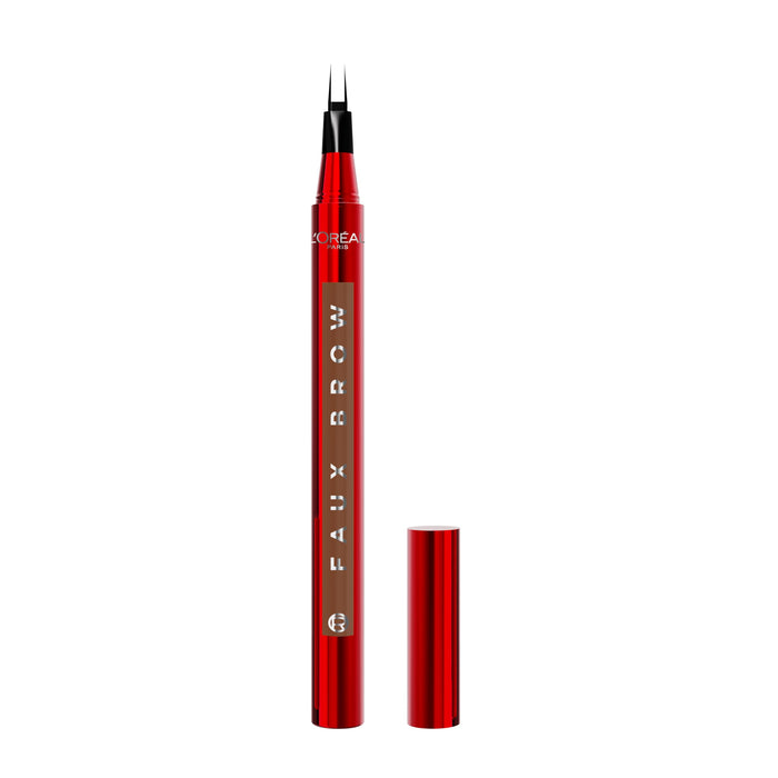 L'Oreal Paris Faux Brow, Hair-Like, Filling Eyebrow Pen with Double-Brush Tip, Fast & Precise Eyebrow Makeup, Dark Blonde, 0.04 Fl Oz
