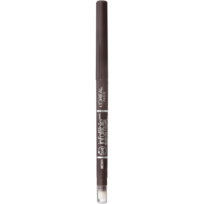 L'Oreal Paris Makeup Infallible Never Fail Original Mechanical Pencil Eyeliner with Built in Sharpener, Brown, 0.008 oz.