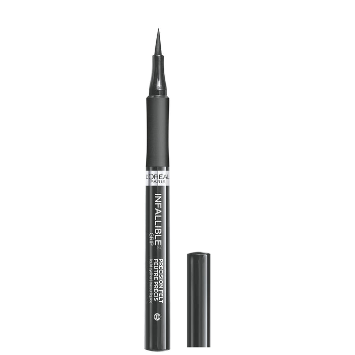L'Oreal Paris Cosmetics Makeup Infallible Grip Precision Felt Eyeliner, Smudge Resistant, Long Lasting Waterproof Eyeliner, Grey, Grey, 0.03 fl oz