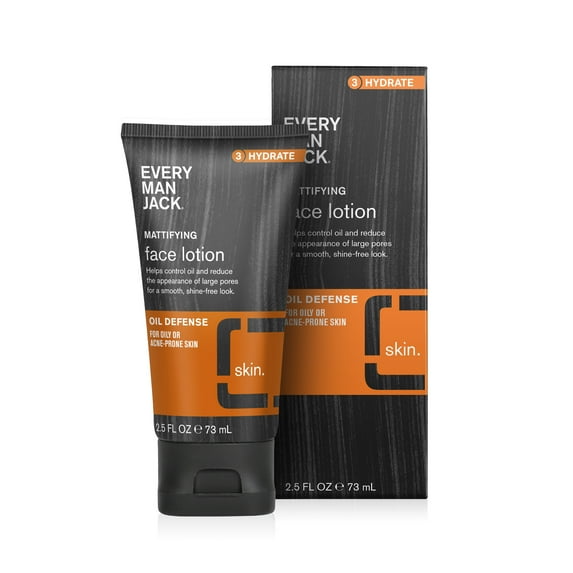 Every Man Jack Mattifying Face Lotion, Oil Defense, Fragrance Free, 2.5 oz