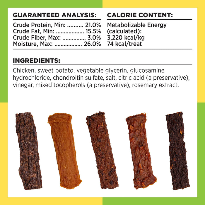 BIXBI Hip & Joint Chicken Jerky Dog Treats 12 oz Grain Free USA Made