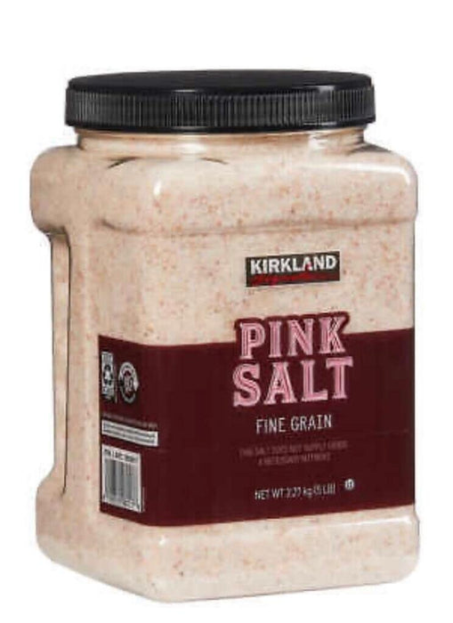 Kirkland Signature Pink Salt Fine Grain 5 lb (80 oz) Himalayan Sea Salt