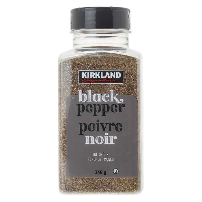 Kirkland Signature Black Pepper Fine Ground 348g Bulk Spice Pack of 1