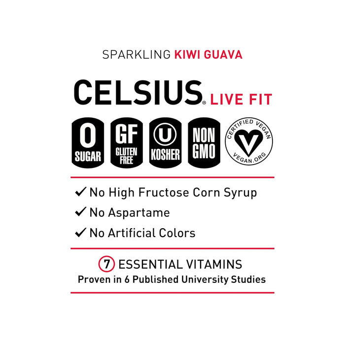 Celsius Inc. - Drink Sparkling Guava Kiwi - Case Of 12 - 12 Fz