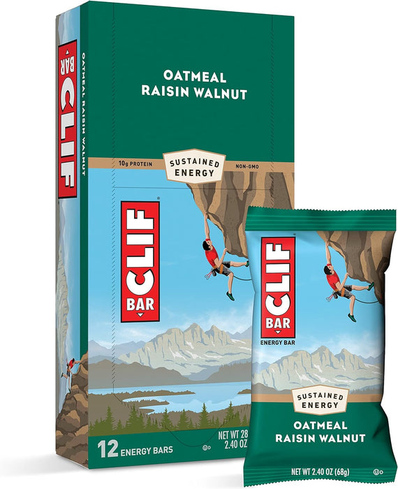 Clif Bar - Organic Oat Raisin Walnut - Case Of 12 - 2.4 Oz