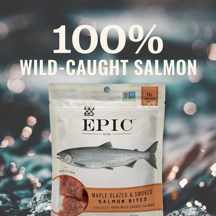 Epic - Jerky Bites - Salmon Maple Dill - Case Of 8 - 2.5 Oz.