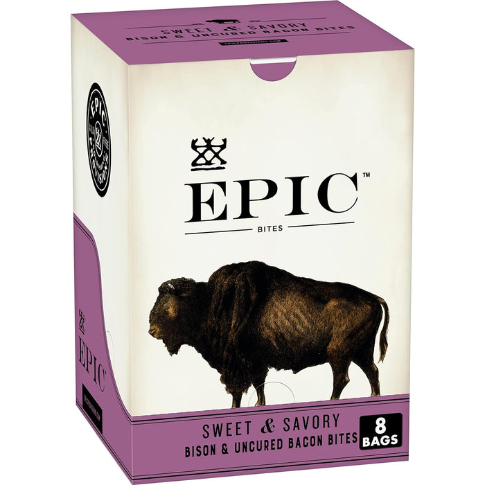 Epic - Jerky Bites - Bison Meat - Case Of 8 - 2.5 Oz.