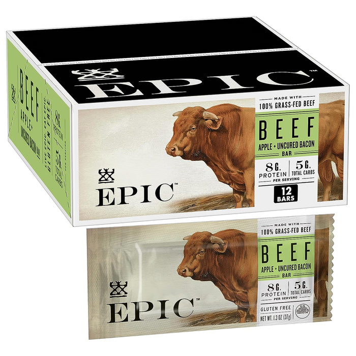 Epic - Bar Beef Apple Uncured Bacon - Case Of 12-1.3 Oz