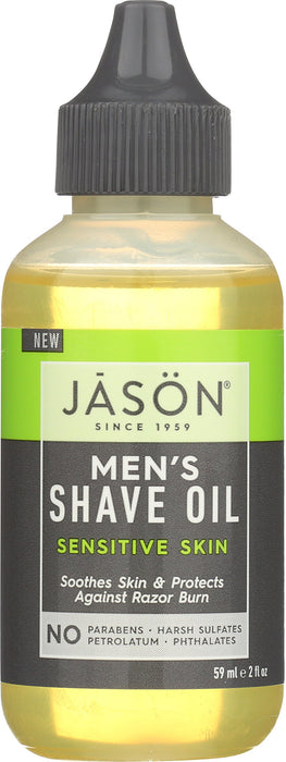 JASON Men's Sensitive Skin Shave Oil, 2 oz. (Packaging May Vary)