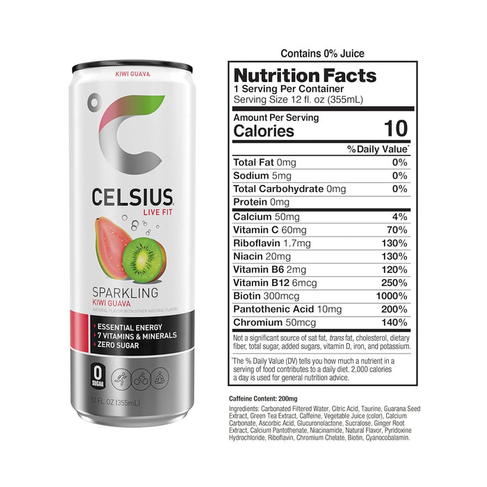 Celsius Inc. - Drink Sparkling Guava Kiwi - Case Of 12 - 12 Fz