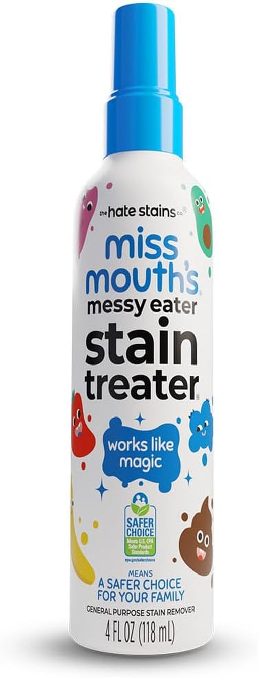 Messy Eater Stain Treater Spray - 4Oz Stain Remover - Newborn & Baby Essentials - No Dry Cleaning Food, Grease, Coffee off Laundry, Underwear, Fabric