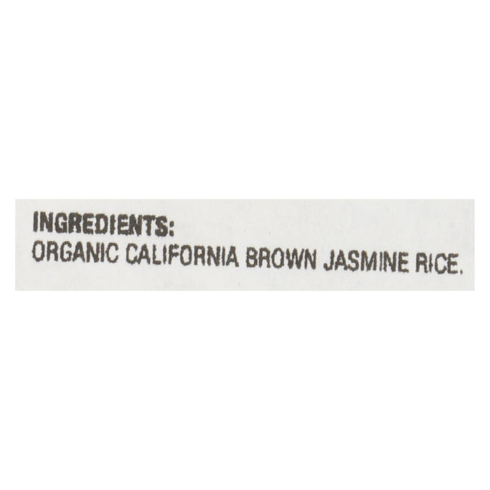 Lundberg Family Farms Organic California Brown Jasmine Rice - Single Bulk Item - 25lb