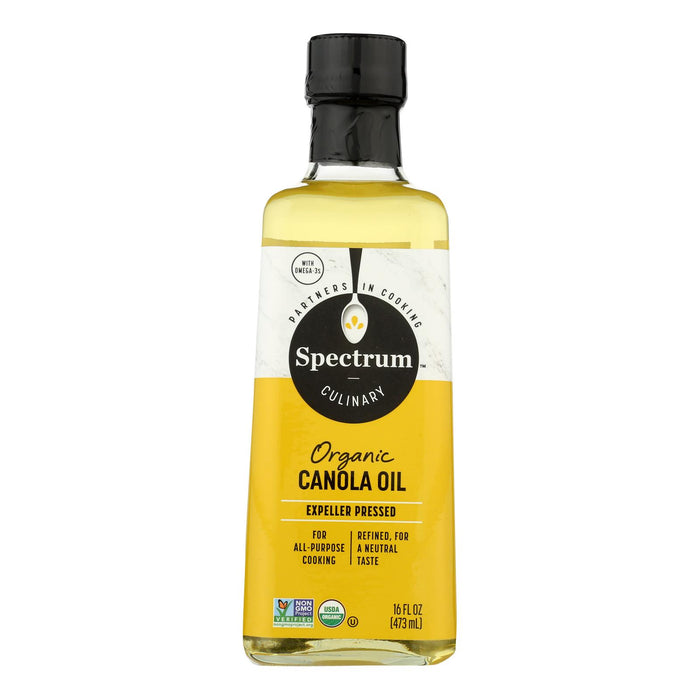 Spectrum Naturals Organic Refined Canola Oil - Case Of 12 - 16 Fl Oz.