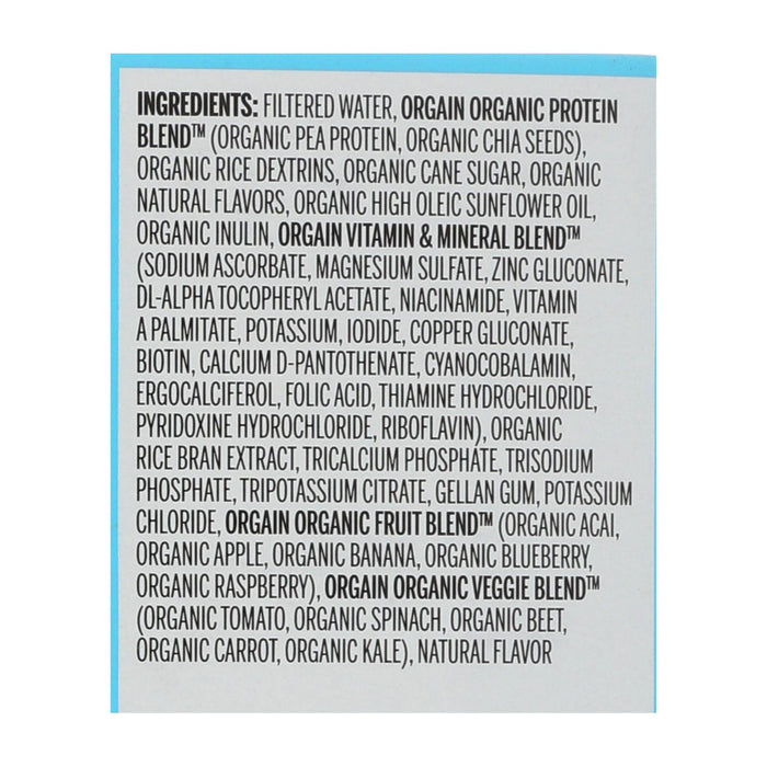 Orgain Organic Vegan Nutrition Shakes - Vanilla - Case Of 3 - 4/11 Fz