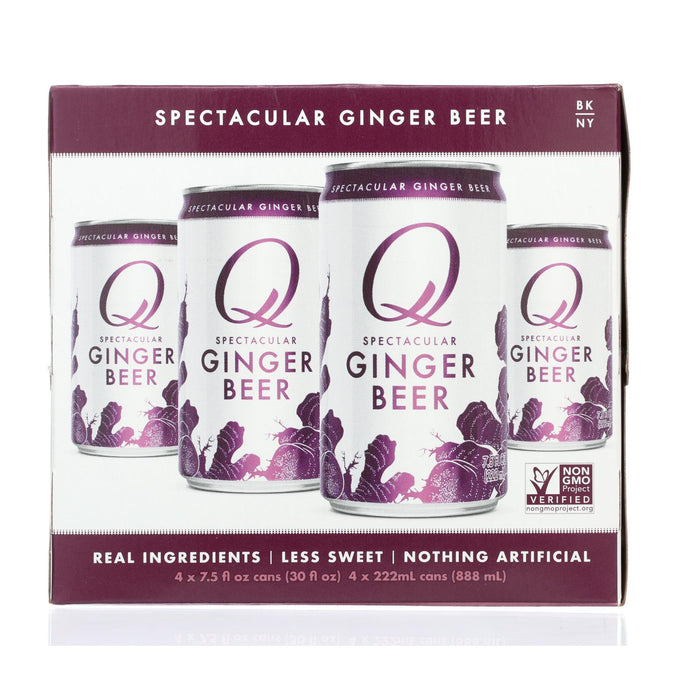 Q Drinks Soda - Ginger Beer - Can - Case Of 6 - 4/7.5fl Oz
