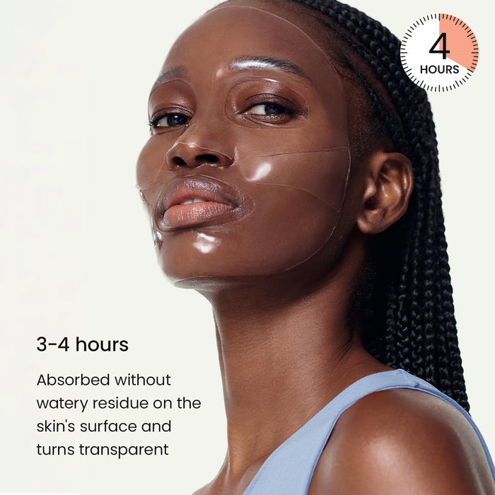 Hydro Cera-Nol Real Deep Mask, Overnight Hydrogel Mask, Hydrating Facial Mask for Sensitive Skin, Redness Reducing & Quick Soothing Effect, Korean Skincare, Stocking Stuffers |1.19Oz(34G)X4Ea