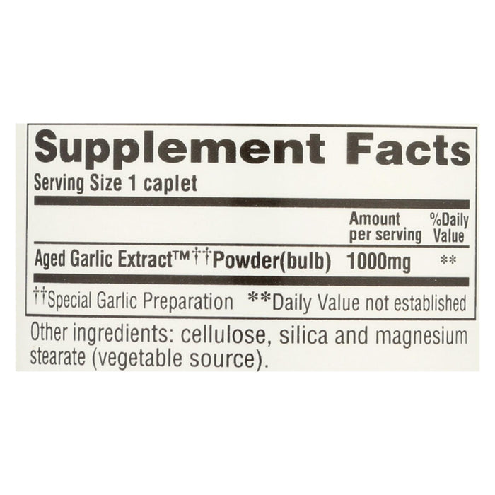 Kyolic - Aged Garlic Extract One Per Day Cardiovascular - 1000 Mg - 30 Caplets